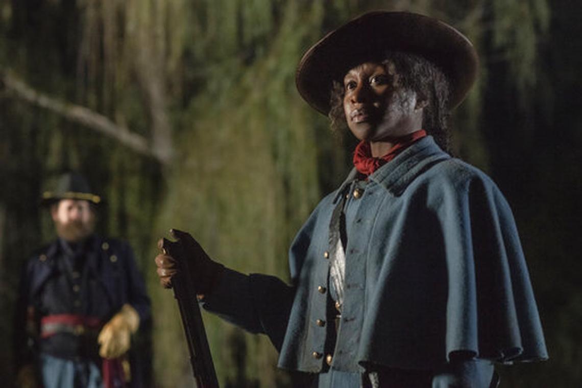 Cynthia Erivo as Harriet Tubman in a scene from “Harriet.” The film will be screened for free at 50 theaters around the country for Black History Month.