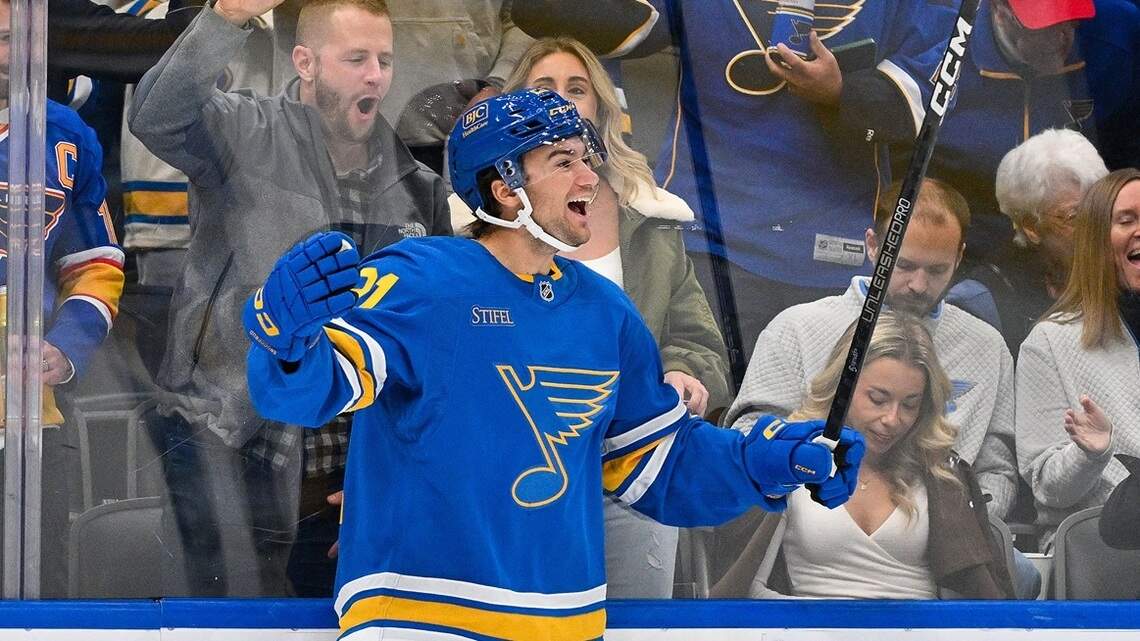 Blues score season-high 5 goals, edge Blue Jackets