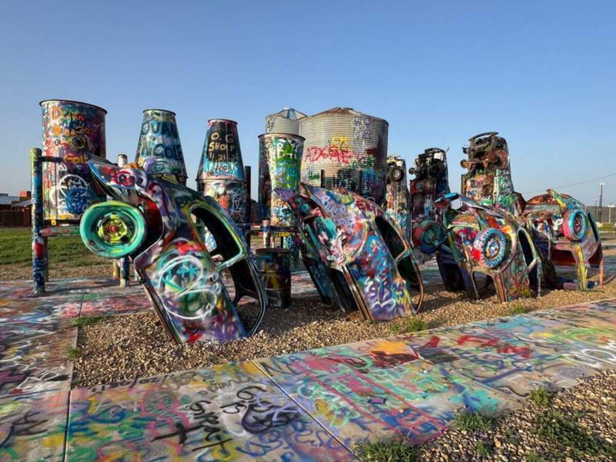  A quirky copy of the Cadillac Ranch in Amarillo, this is Bug Ranch, highlighting VW Bugs and more! Photo credit: Terri Marshall 