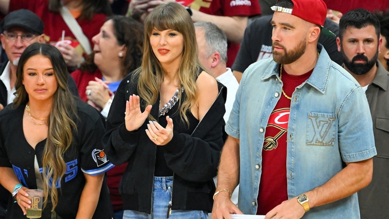 Taylor Swift Slays in a Trendy Butter Yellow Dress With Travis Kelce 