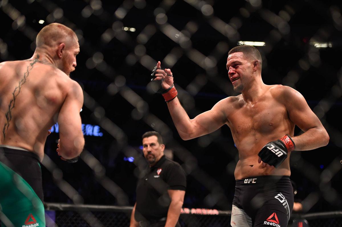  Nate Diaz fights Conor McGregor Jeff Bottari Getty Images
