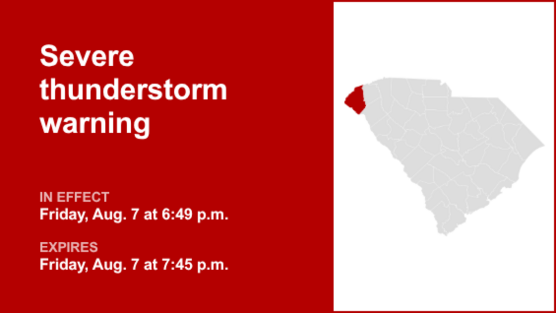 UPDATE: Thunderstorms with penny-sized hail in Oconee County Friday, says the NWS 