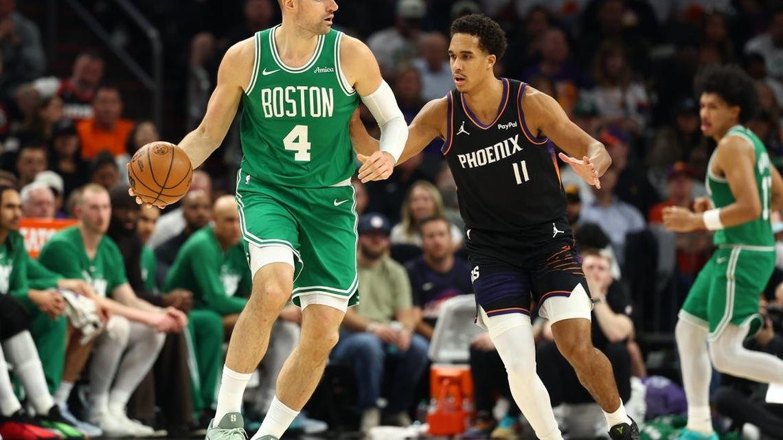 Led by Derrick White, Celtics roll over short-handed Suns 