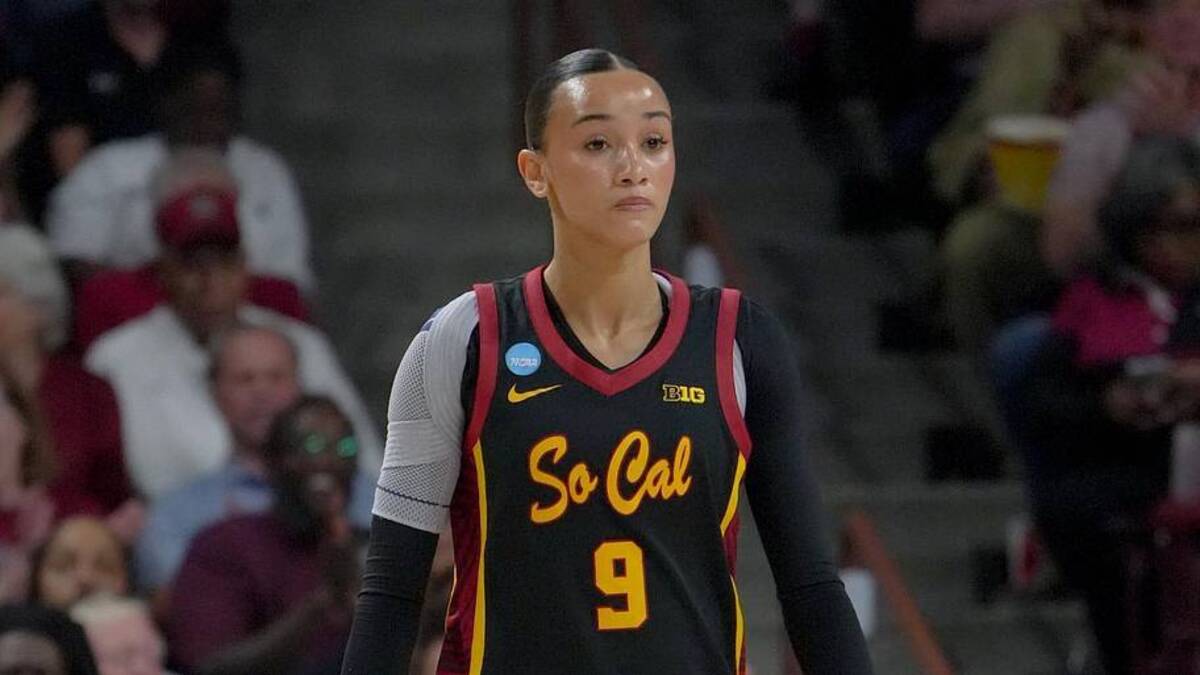  University of Southern California forward Jazzy Davidson (9) Monday, March 23, 2026, during the first quarter NCAA Women's Basketball Tournament at Colonial Life Arena in Columbia, South Carolina. | Ken Ruinard / USA Today Network South Carolina / USA TODAY NETWORK via Imagn Images 