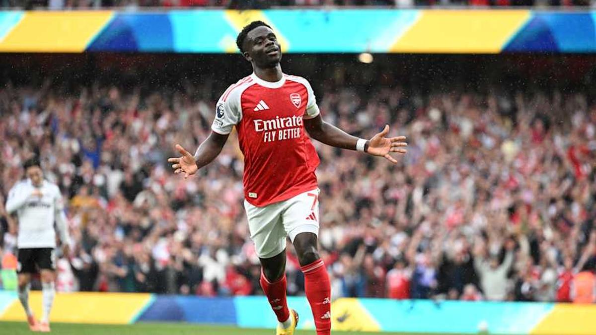  Bukayo Saka was back with a bang. | Stuart MacFarlane/Arsenal FC/Getty Images 