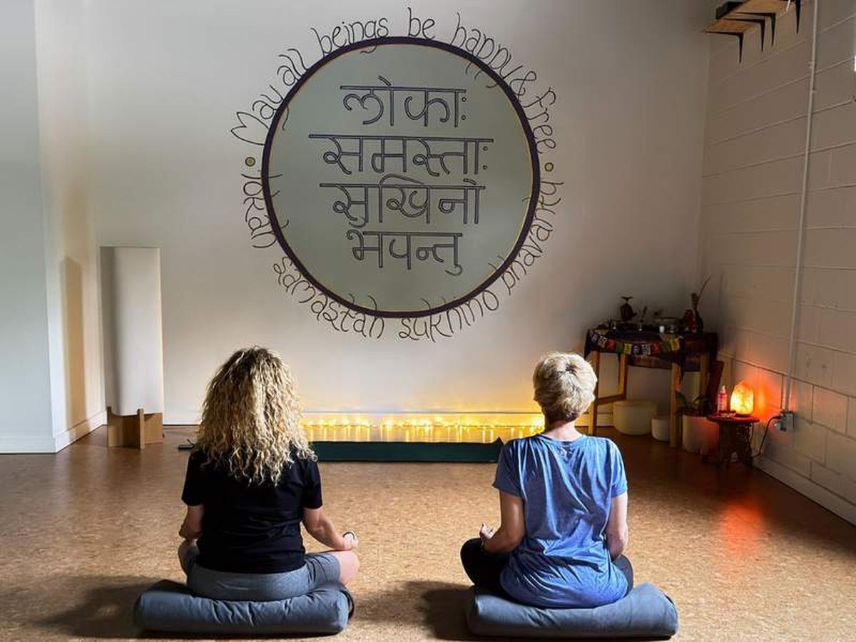  Aligning our energy for a day of exploring with an early morning flow session at the women-led Trailside Yoga studio. Photo credit: Staff member at Trailside Yoga 