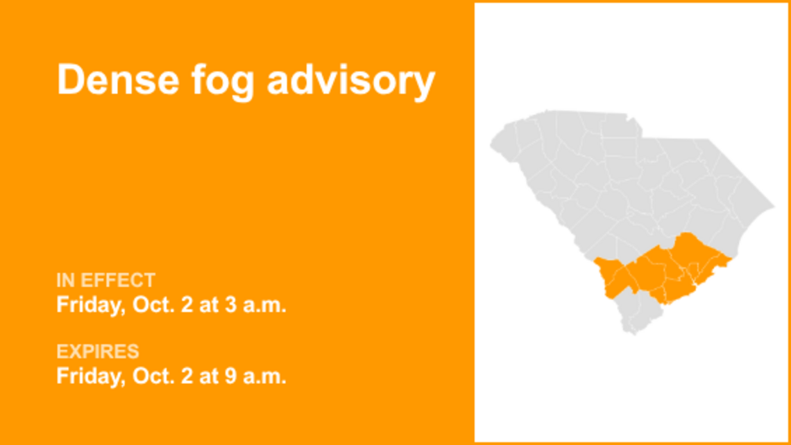 UPDATE: Dense fog advisory issued for Lowcountry until Friday morning 