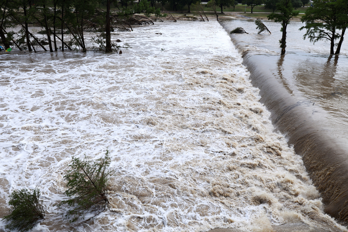 The Guadalupe River rises as heavy rains and severe weather hit southern Texas, in Kerrville, Texas, U.S., July 16, 2026. REUTERS/Kaylee Greenlee