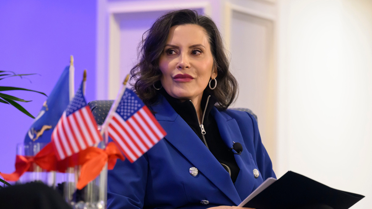 Michigan Gov. Gretchen Whitmer in St. Clair Shores, Michigan, on May 11, 2026. (David Guralnick/The Detroit News/TNS)
