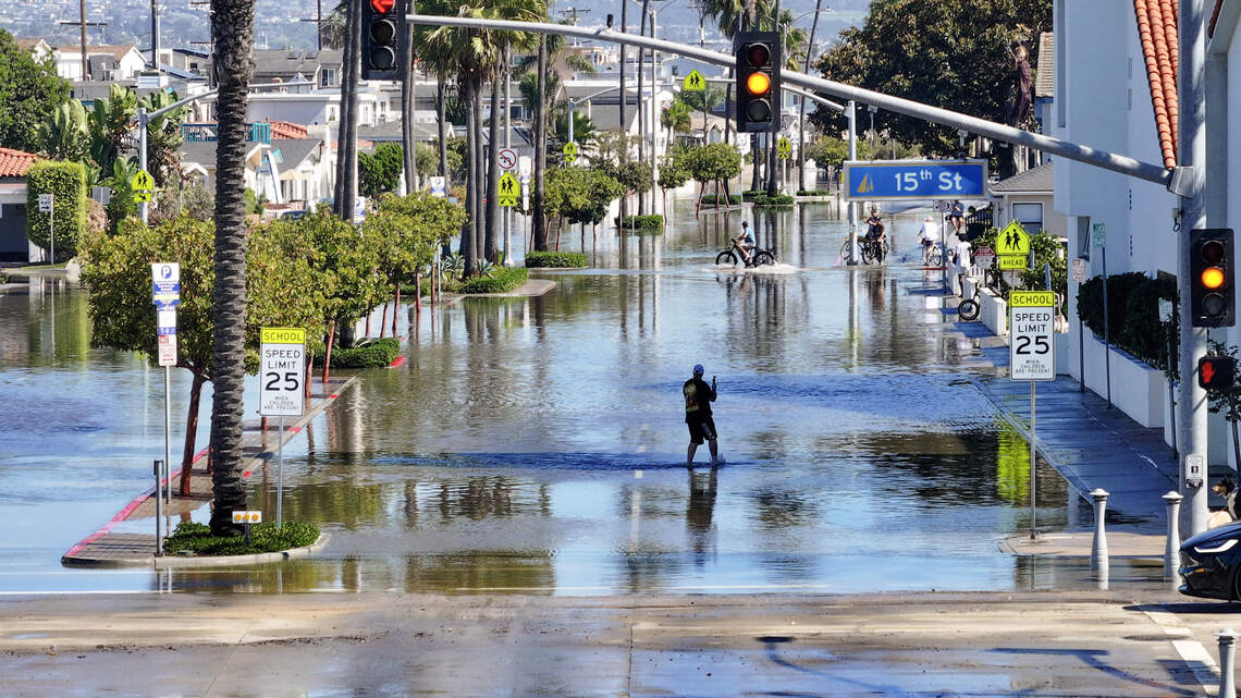 Newport Beach closes piers as Tropical Storm Rachel threatens more flooding 