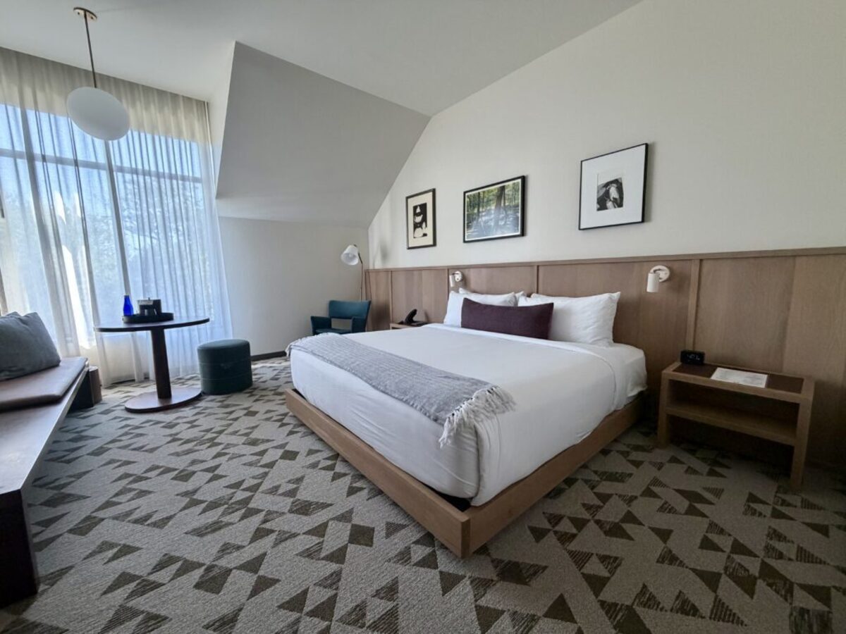 Floor-to-ceiling windows at The Heartwood at Vassar provide lots of light by day but are fully blocked by a darkening shade for sleeping. Photo credit: Cathy Bennett Kopf 