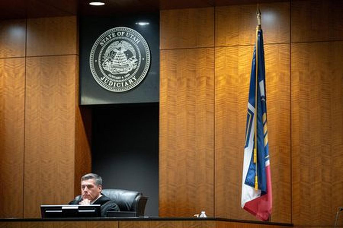 Judge Tony Graf presides over a hearing for Tyler Robinson, accused in the fatal shooting of conservative activist Charlie Kirk, in the 4th District Court in Provo, Utah, U.S., April 17, 2026.  Trent Nelson/Pool via REUTERS
