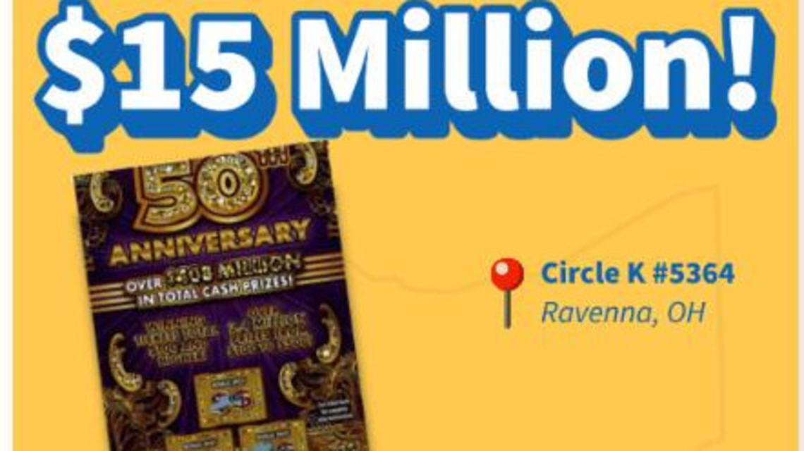 Kent couple wins $15 million prize on scratch-off lottery ticket