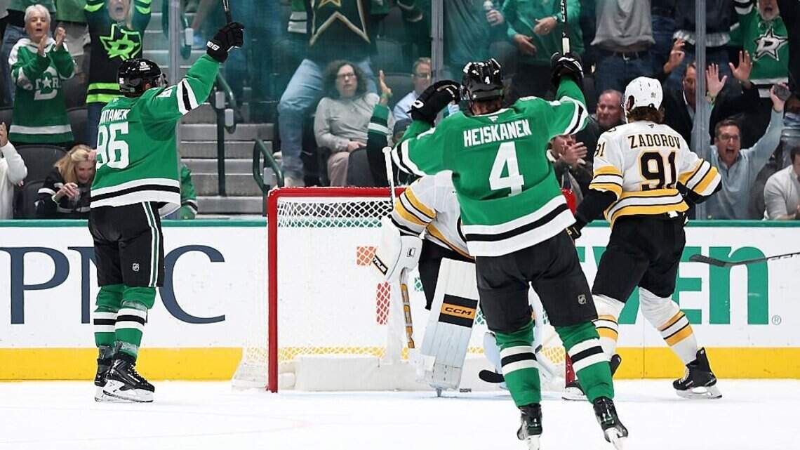 Rantanen’s hat trick single-handedly lifts Stars past Bruins