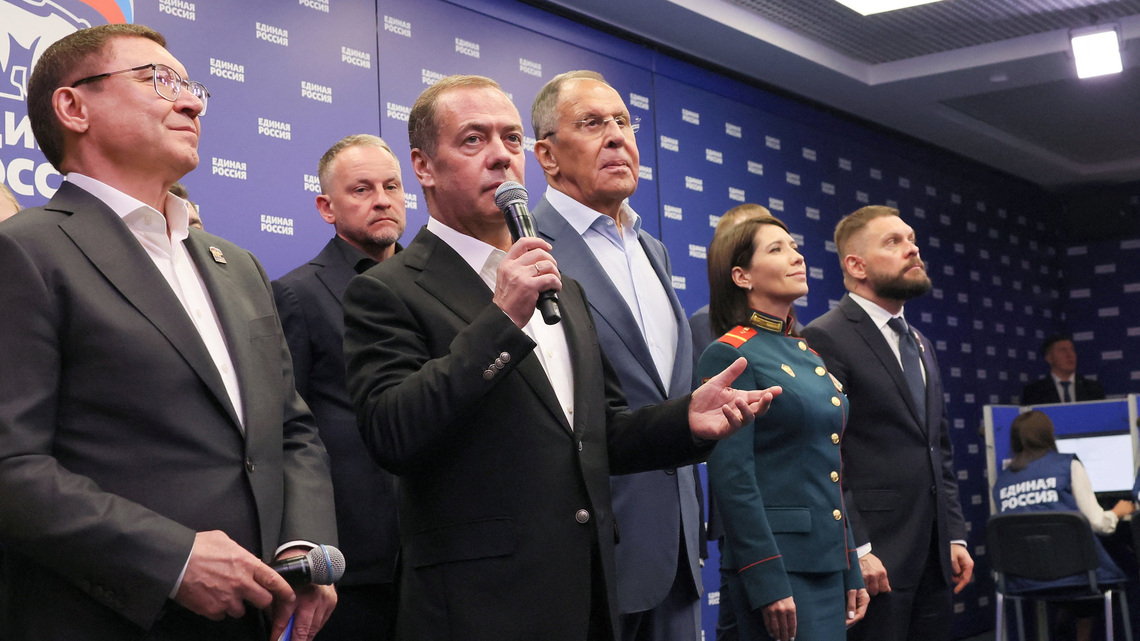 Russia's ruling pro-Putin party wins wartime election with over 57% of vote, near complete results show 