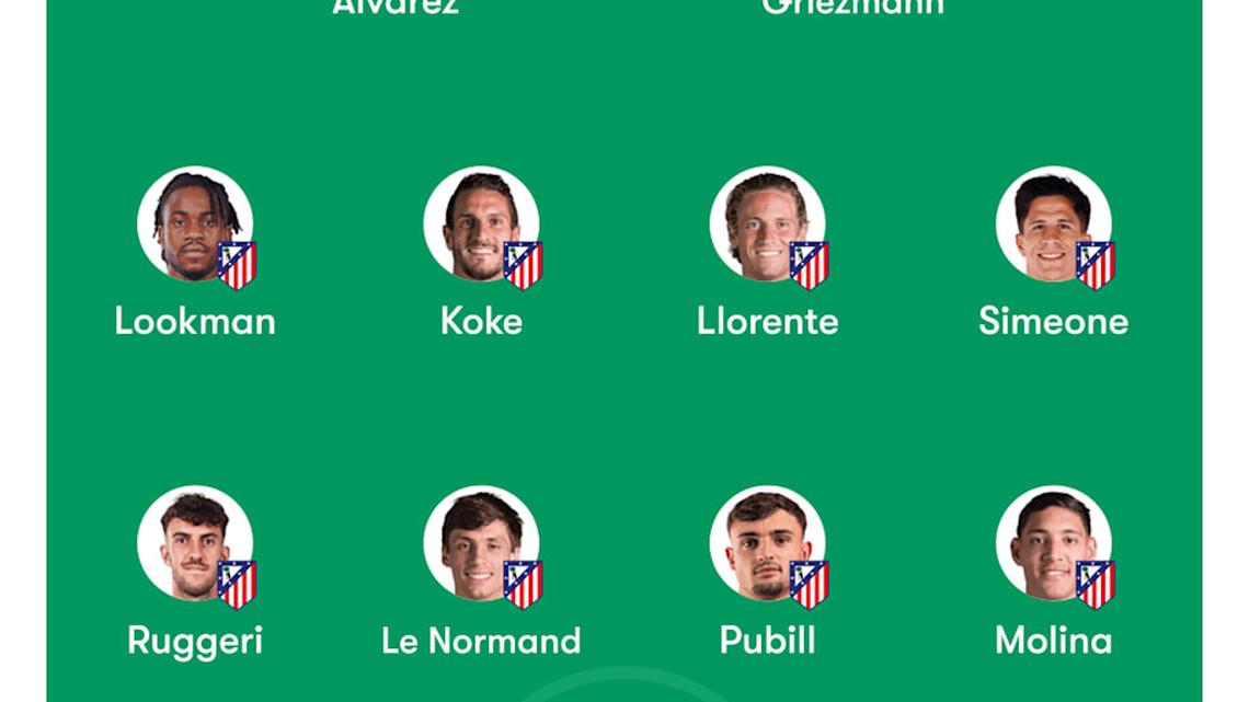  Simeone could make just one change to the XI that eliminated Barcelona midweek. | FotMob 