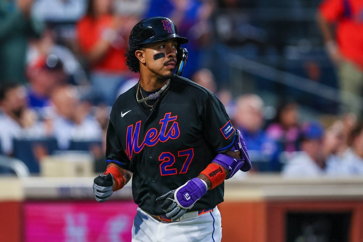 New York Mets first baseman Mark Vientos (27) Vincent Carchietta-Imagn Images