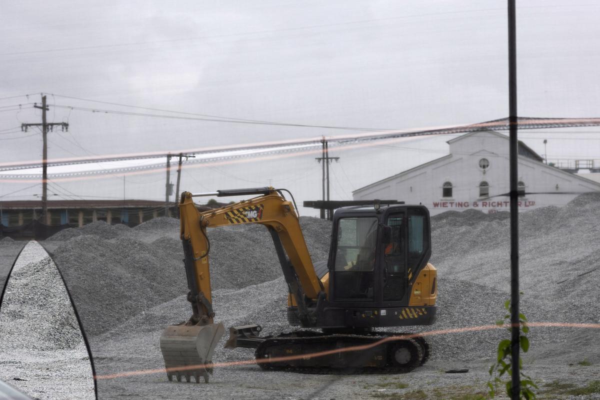 An earth mover is parked at a construction site downtown, as Guyana's fast-growing economy is set to benefit from a reshaped global energy market due to the U.S.-Israeli war on Iran, in Georgetown, Guyana May 9, 2026. REUTERS/Yancey Haywood