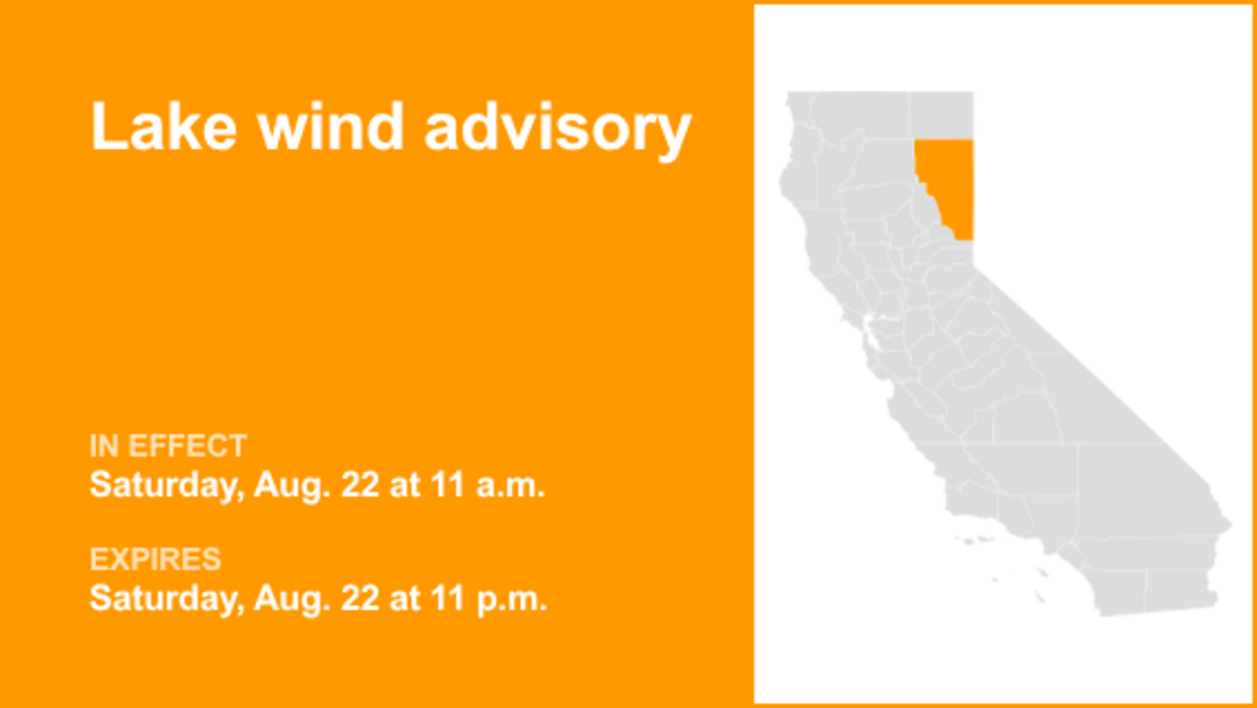 Lake wind advisory issued for Lassen-Eastern Plumas-Eastern Sierra counties for Saturday 