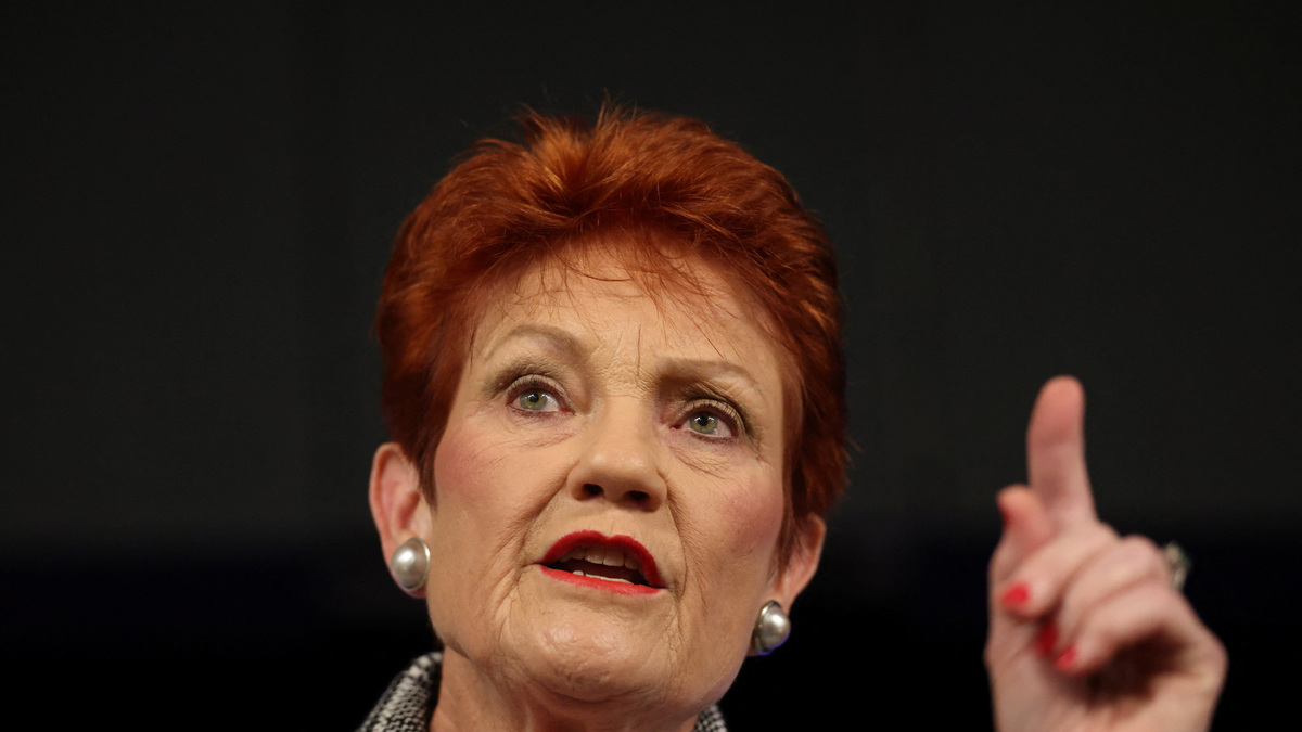 Australian Senator and One Nation leader Pauline Hanson answers a question following her address to the National Press Club in Canberra, Australia, June 17, 2026. REUTERS/Hollie Adams