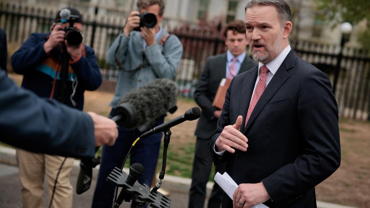U.S. Trade Representative Jamieson Greer speaks with reporters at the White House in Washington, D.C., U.S., April 2, 2026. REUTERS/Evan Vucci/File Photo