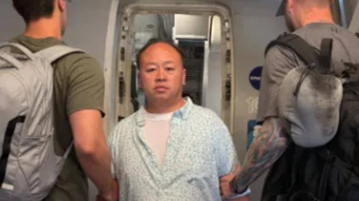 Tou Lue Vang being deported from the United States by Immigration and Customs Enforcement after Secretary of State Marco Rubio canceled the convicted child rapist's legal status to remain in the country. Photo by Department of Homeland Security