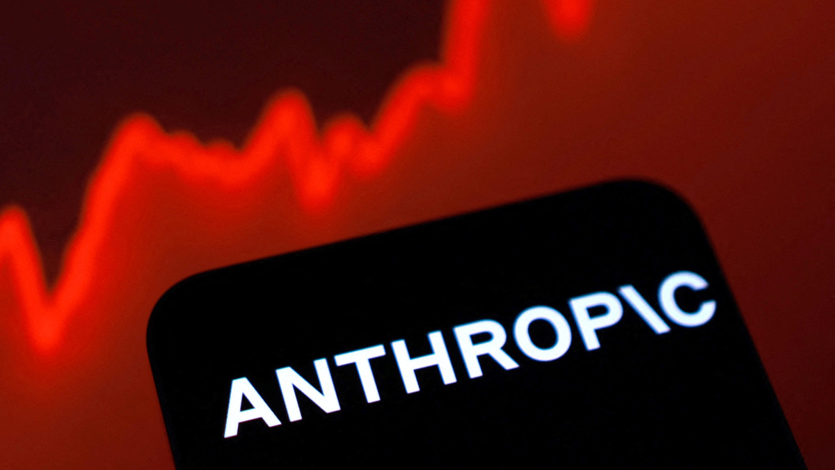 The Anthropic logo and a rising stock graph in this illustration, taken June 11, 2026. REUTERS/Dado Ruvic/Illustration