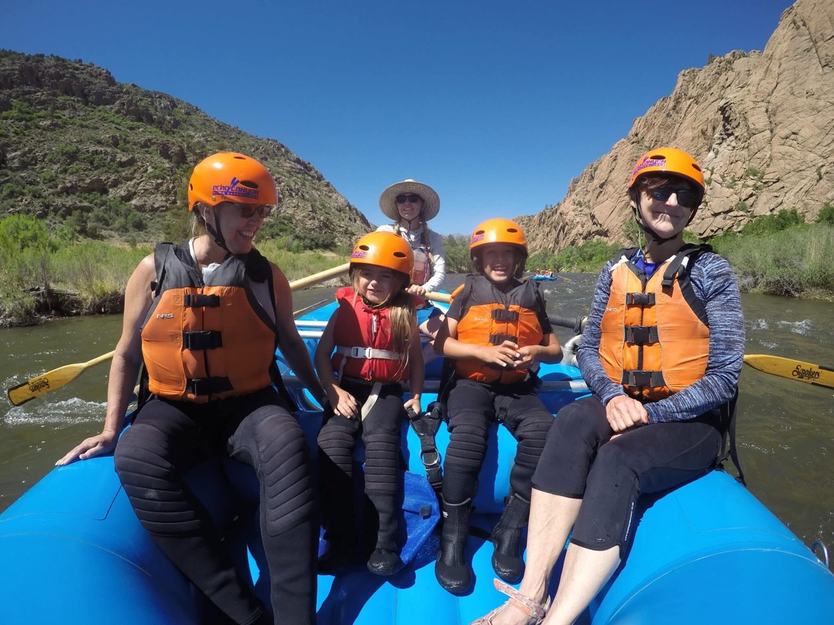  Family float raft adventure on the Arkansas River with my 4-year-old granddaughter and friends. Photo credit: Echo Canon River Expeditions 