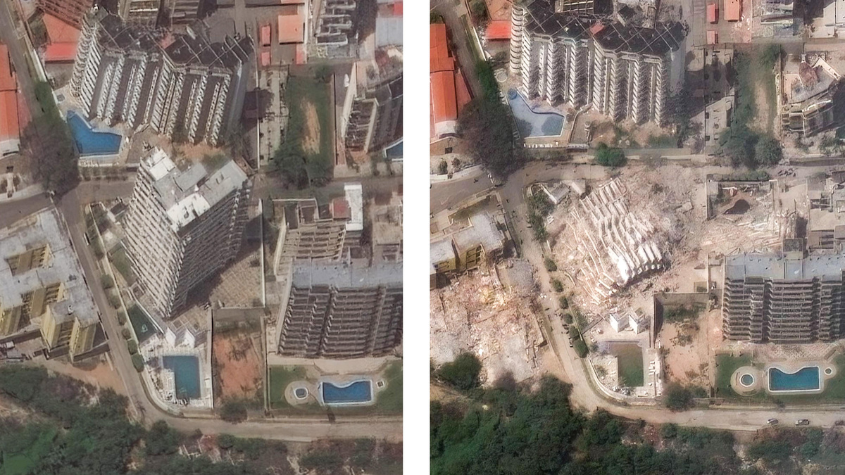 Damage in La Guaira, Venezuela.