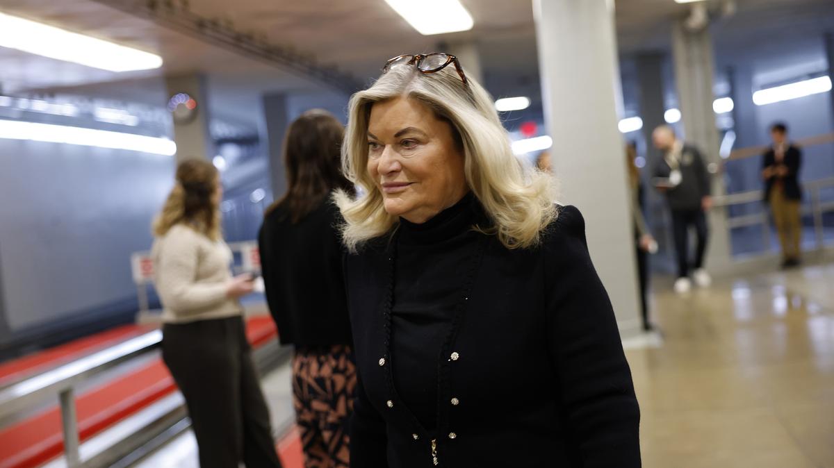 U.S. Sen. Cynthia Lummis, R-Wyo., walks through the Senate Subway in the U.S. Capitol on Jan. 27, 2025, in Washington, D.C. (Anna Moneymaker/Getty Images/TNS)