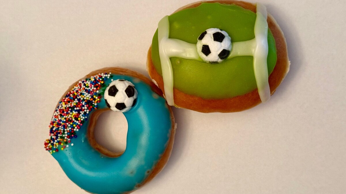 Krispy Kreme is selling soccer-themed doughnuts. (Photo by Fielding Buck, The Press-Enterprise/SCNG)