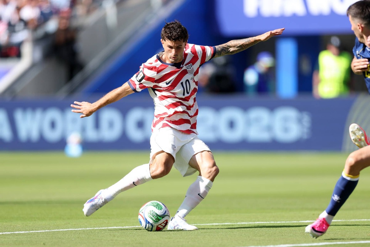  Christian Pulisic #10 of the United States shoots during the FIFA World Cup 2026 Round of 32 match between USA and Bosnia and Herzegovina at San Francisco Bay Area Stadium on July 01, 2026 in Santa Clara, California. (Photo by Jamie Squire/Getty Images) Photo by Jamie Squire/Getty Images
