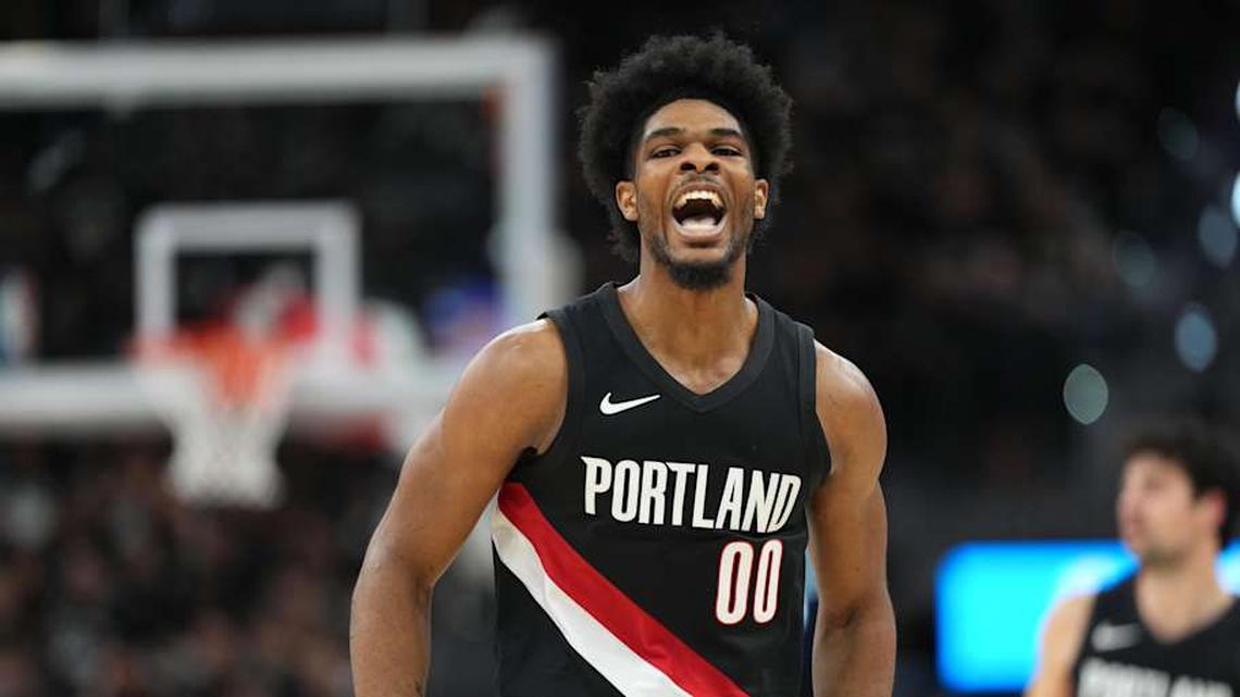  Scoot Henderson had the best game of his NBA career in Game 2 of the Trail Blazers vs. Spurs series. | Scott Wachter-Imagn Images 