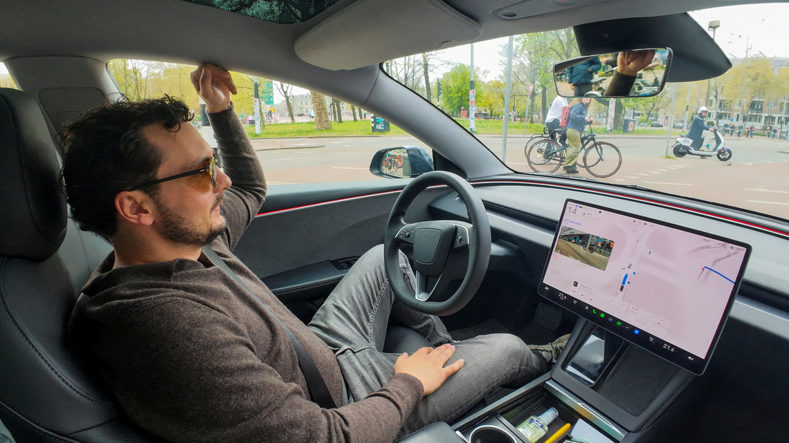 Tesla touts European supervised self-driving safety data ahead of EU vote 