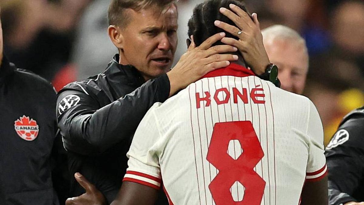  Jesse Marsch (left) has helped Ismaël Koné (right) find a new level. | Catherine Ivill/AMA/Getty Images 