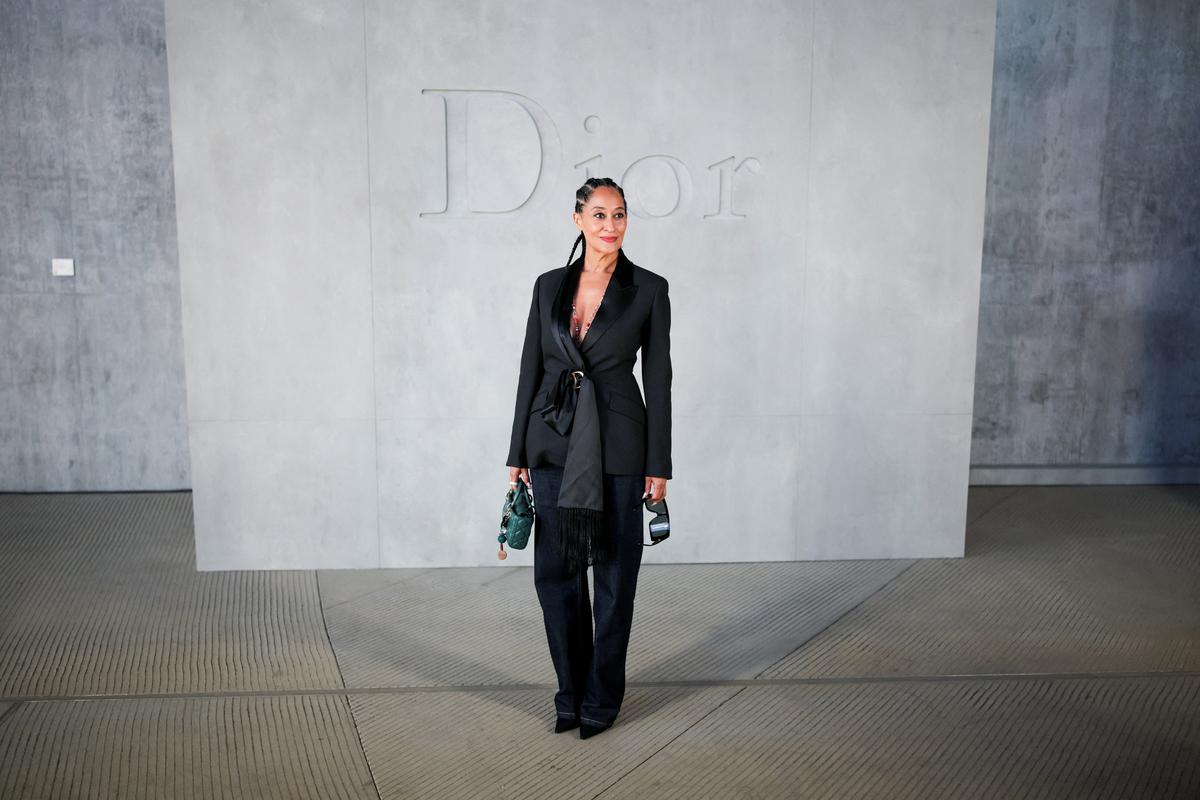 Tracee Ellis Ross attends a photocall before the Christian Dior Cruise 2027 collection show at the Los Angeles County Museum of Art (LACMA) in Los Angeles, California, U.S., May 13, 2026. REUTERS/Daniel Cole