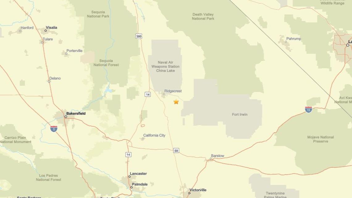 2.1 magnitude earthquake detected close to Ridgecrest, CA on May 8 