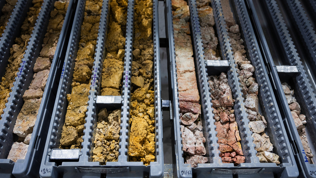 Samples are displayed at the rare earth research and processing center of Australian mining company Viridis Mining and Minerals during a visit of the EU Commissioner for International Partnerships Jozef Sikela, as the European Union is turning to Brazil as a strategic partner in its push to diversify critical mineral supplies, in Pocos de Caldas, Brazil, June 20, 2026. REUTERS/Tuane Fernandes