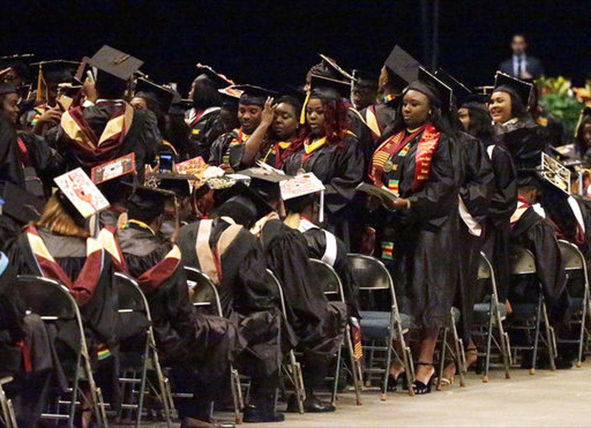 In 2017, students stood and turned their backs during a commencement speech by Secretary of Education Betsy DeVos at Bethune-Cookman University in Florida, one dozens of campus speeches that have been derailed amid controversy.