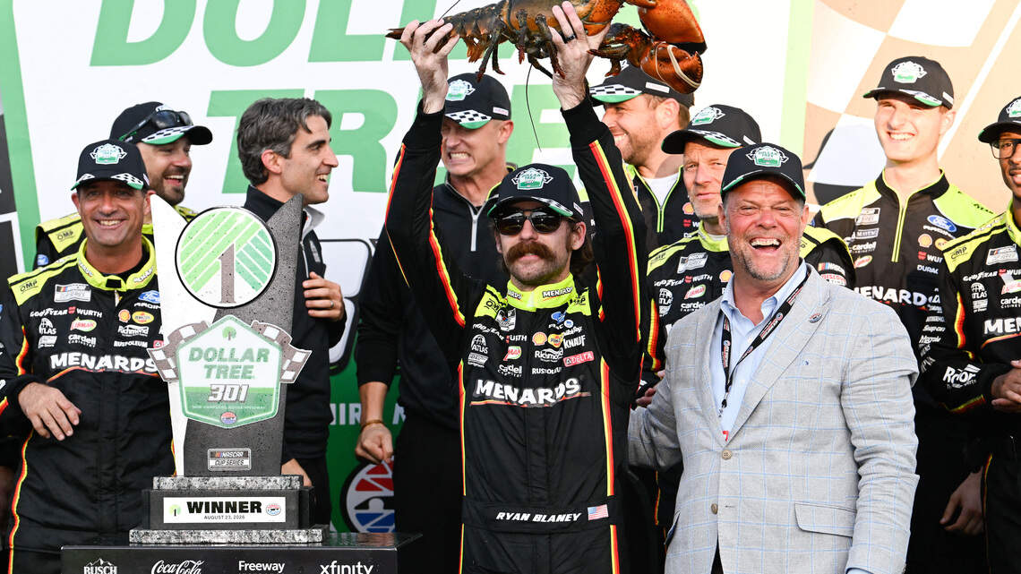 Blaney edges Wallace to repeat at NASCAR Cup Series race at New Hampshire