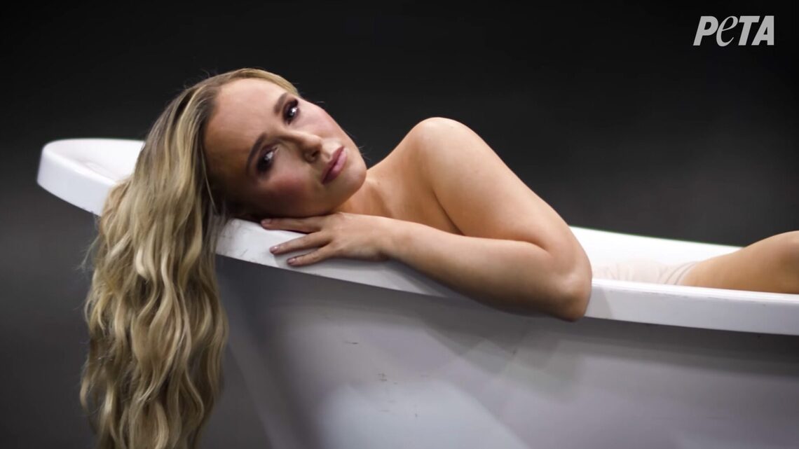 Hayden Panettiere Poses in Bathtub for PETA Campaign Weeks Before Death 