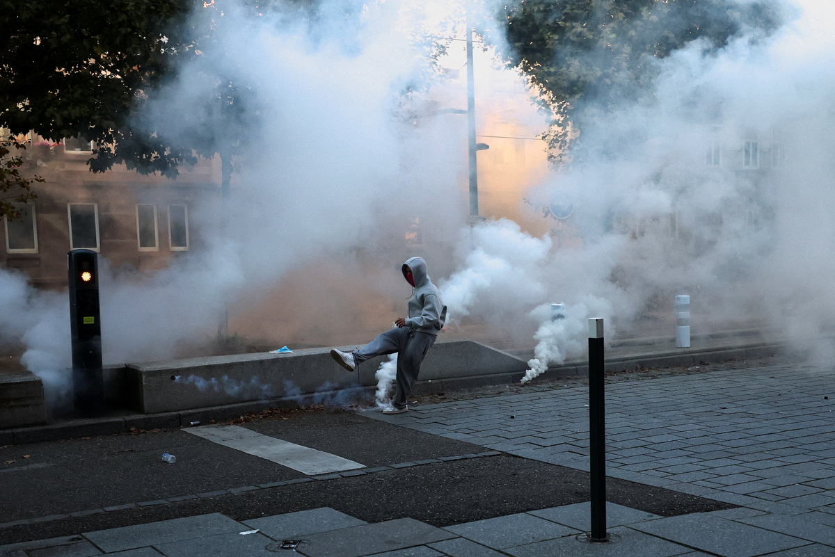 Police fire teargas as French school protests cause 'heaviest toll in ...