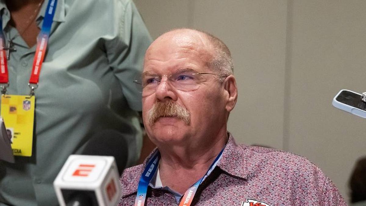  Mar 31, 2026; Phoenix, AZ, USA; Kansas City Chiefs head coach Andy Reid during the 2026 NFL Annual League Meeting at the Arizona Biltmore. Mandatory Credit: Mark J. Rebilas-Imagn Images | Mark J. Rebilas-Imagn Images 