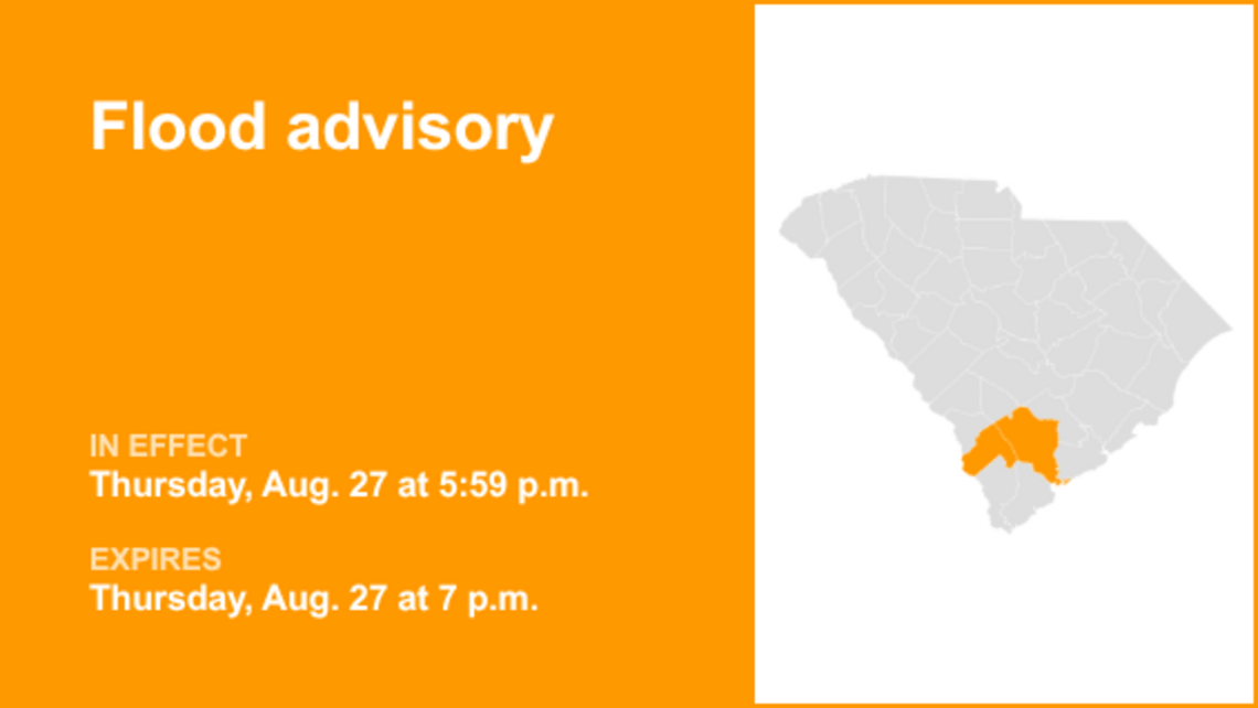 UPDATE: Flood advisory issued for Lowcountry Thursday night caused by intense rainfall 