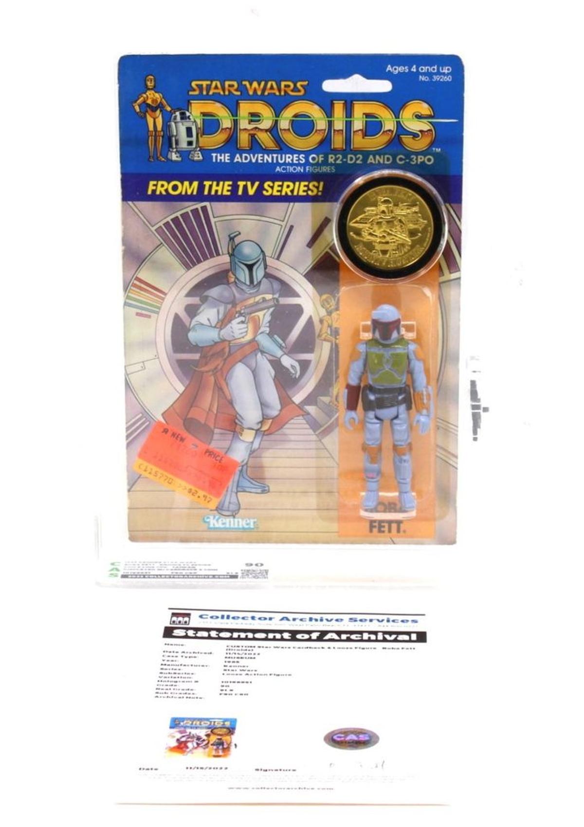  The rare Droids Boba Fett, from 1985, made by Kenner. (Hansons Auctioneers via SWNS) 
