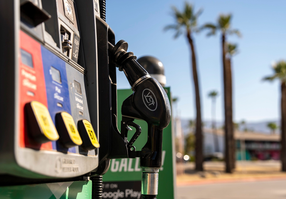 A gas pump at a Sinclair station along CA-111 in Palm Desert, Calif., Tuesday, June 30, 2026.