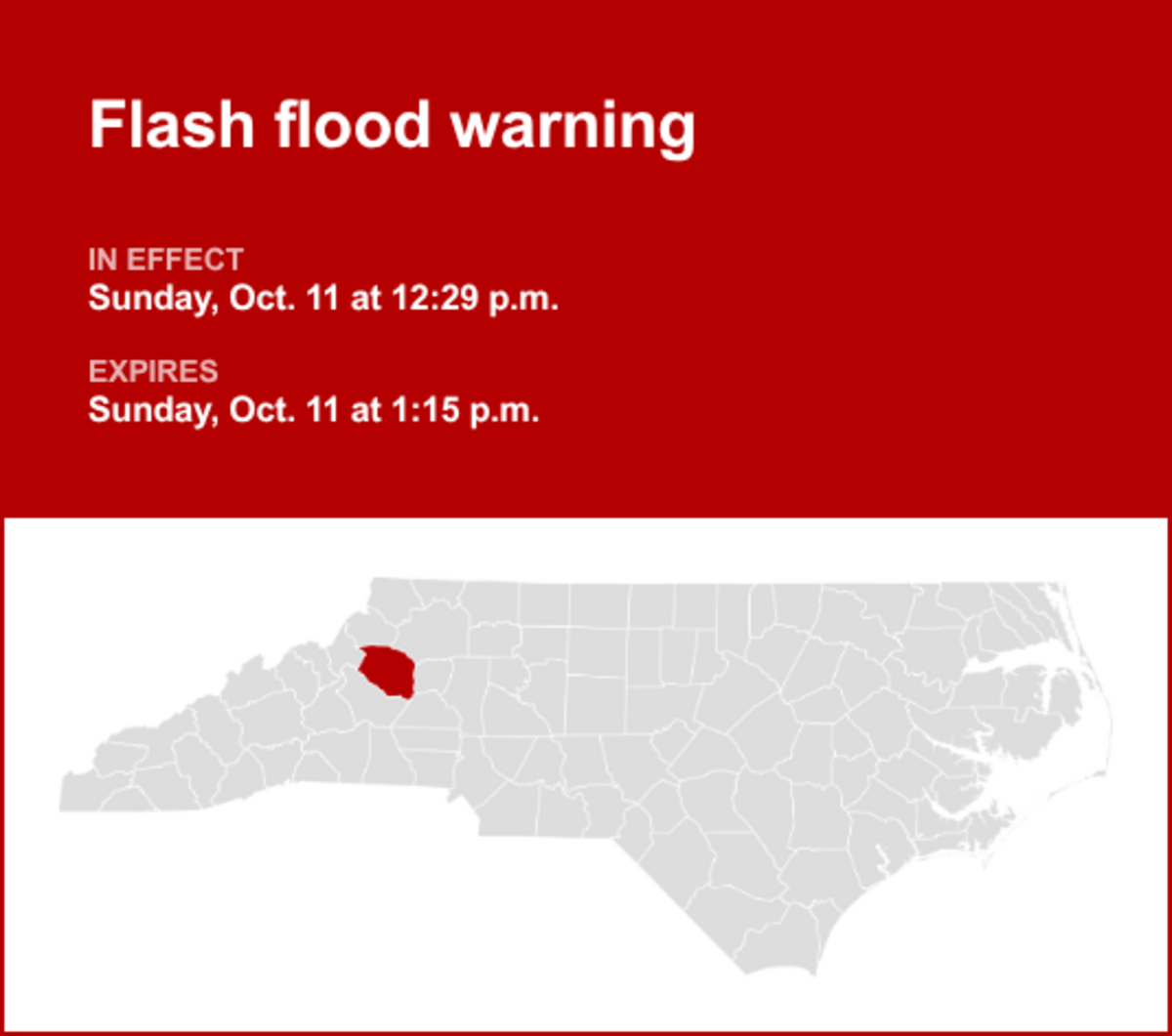 UPDATE: Flash flood warning affecting Caldwell County Sunday afternoon ...
