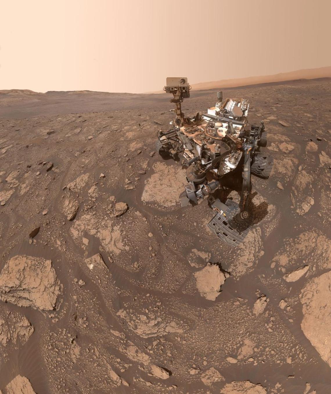  NASA's Curiosity Mars rover took this selfie at a location nicknamed "Mary Anning" after a 19th century English paleontologist. This was the site of the chemical experiment uncovering diverse organic molecules on Mars, in the Glen Torridon region, which scientists believe was a site where ancient conditions would have been favorable to supporting life, if it ever was present. (NASA / JPL-Caltech / MSSS via SWNS) 