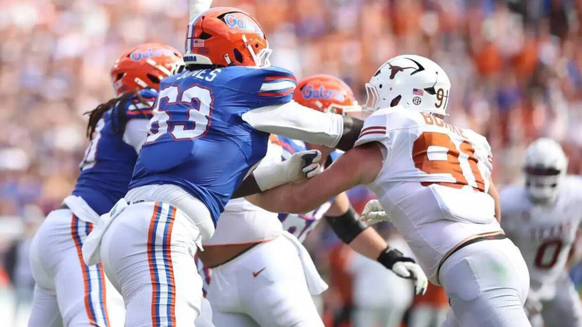  Florida offensive lineman Caden Jones (63) | Courtesy of UAA Communications 