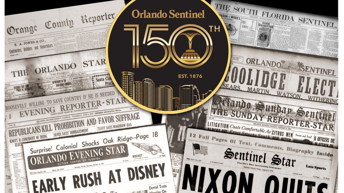 The Orlando Sentinel is celebrating its 150th birthday in 2026. The Orange County Reporter, the South Florida Sentinel and the Orlando Star were combined to form today's Sentinel. (Orlando Sentinel File)